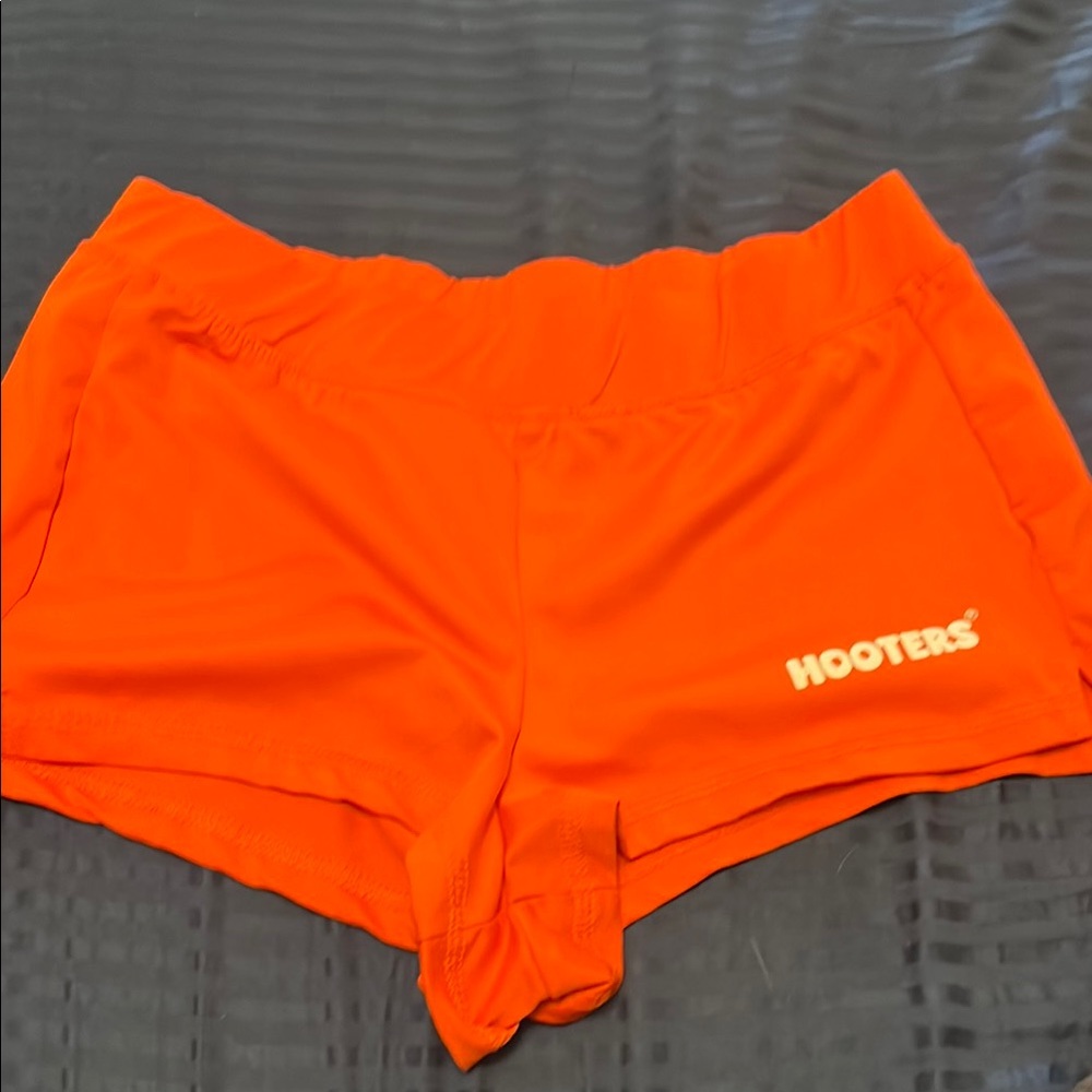 COPY - Hooters Orange Athletic Shorts Lightweight Elastic Waist